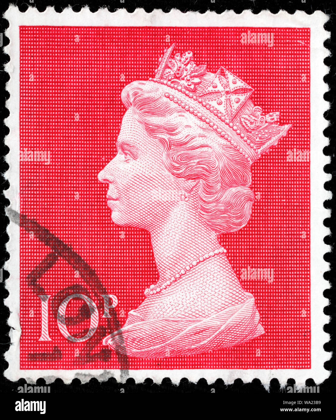 Queen Elizabeth II, Machin series, postage stamp, UK, 1970 Stock Photo