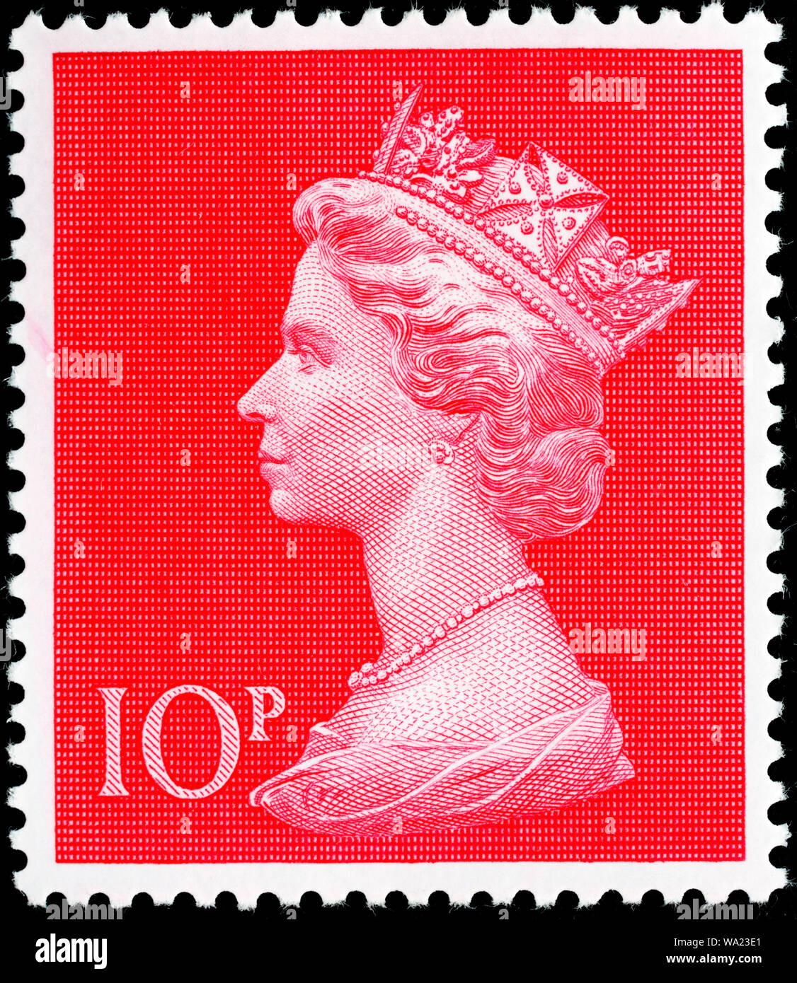 Queen Elizabeth II, Machin series, postage stamp, UK, 1970 Stock Photo