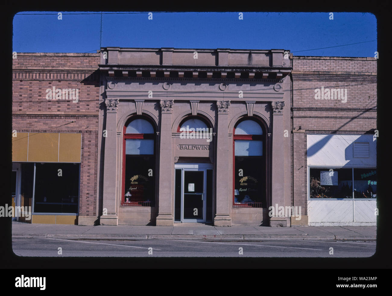 Baldwin Building (bank), Main Street, Ellendale, North Dakota Stock