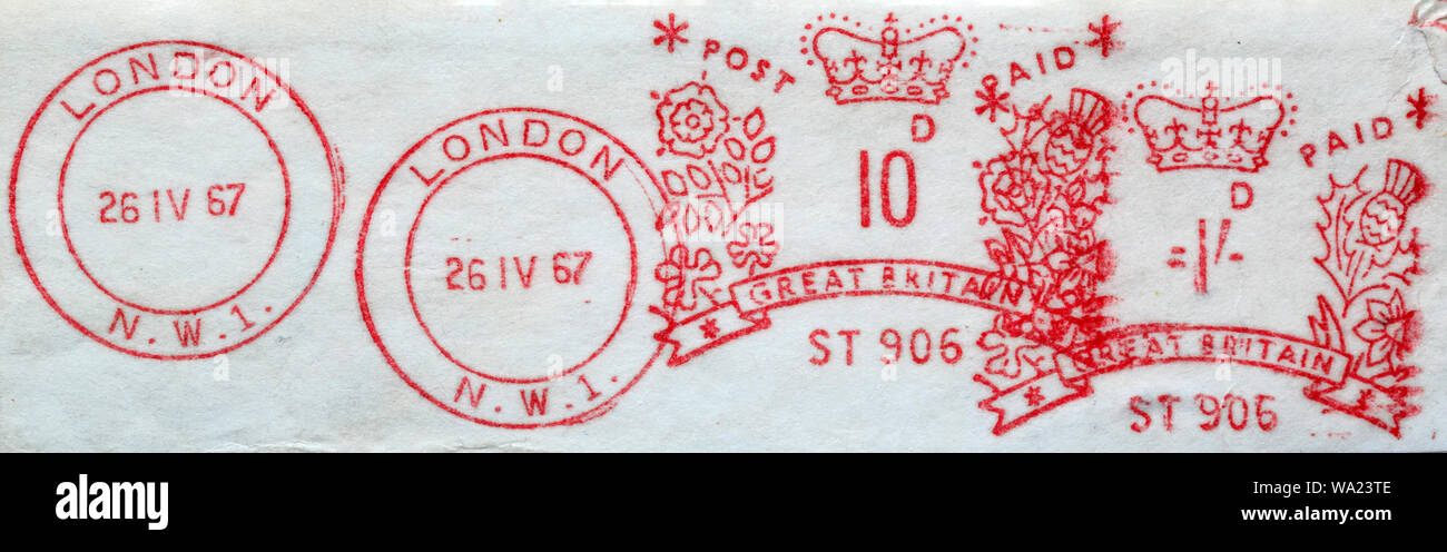 London, postage stamp, UK, 1967 Stock Photo