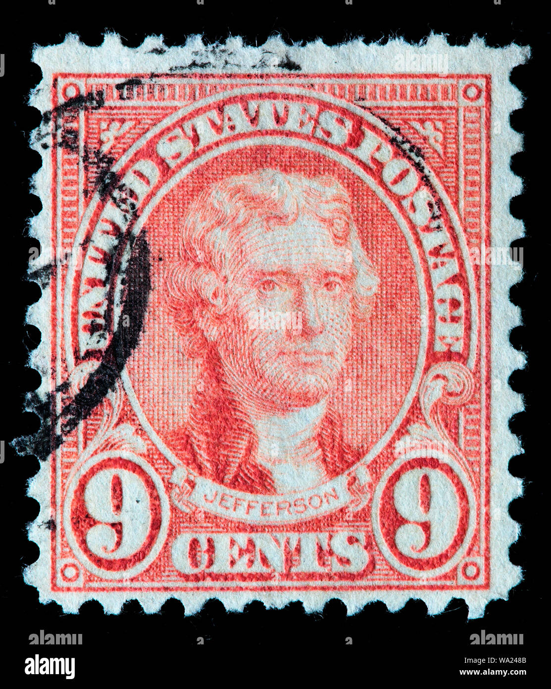 Thomas Jefferson (1743-1826), President of USA, postage stamp, USA, 1923 Stock Photo