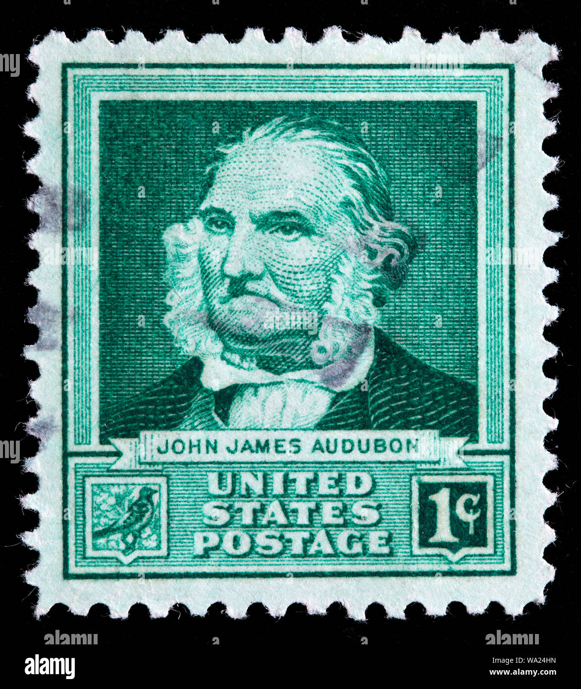 John James Audubon (1785-1851), American ornithologist, naturalist, painter, postage stamp, USA, 1940 Stock Photo