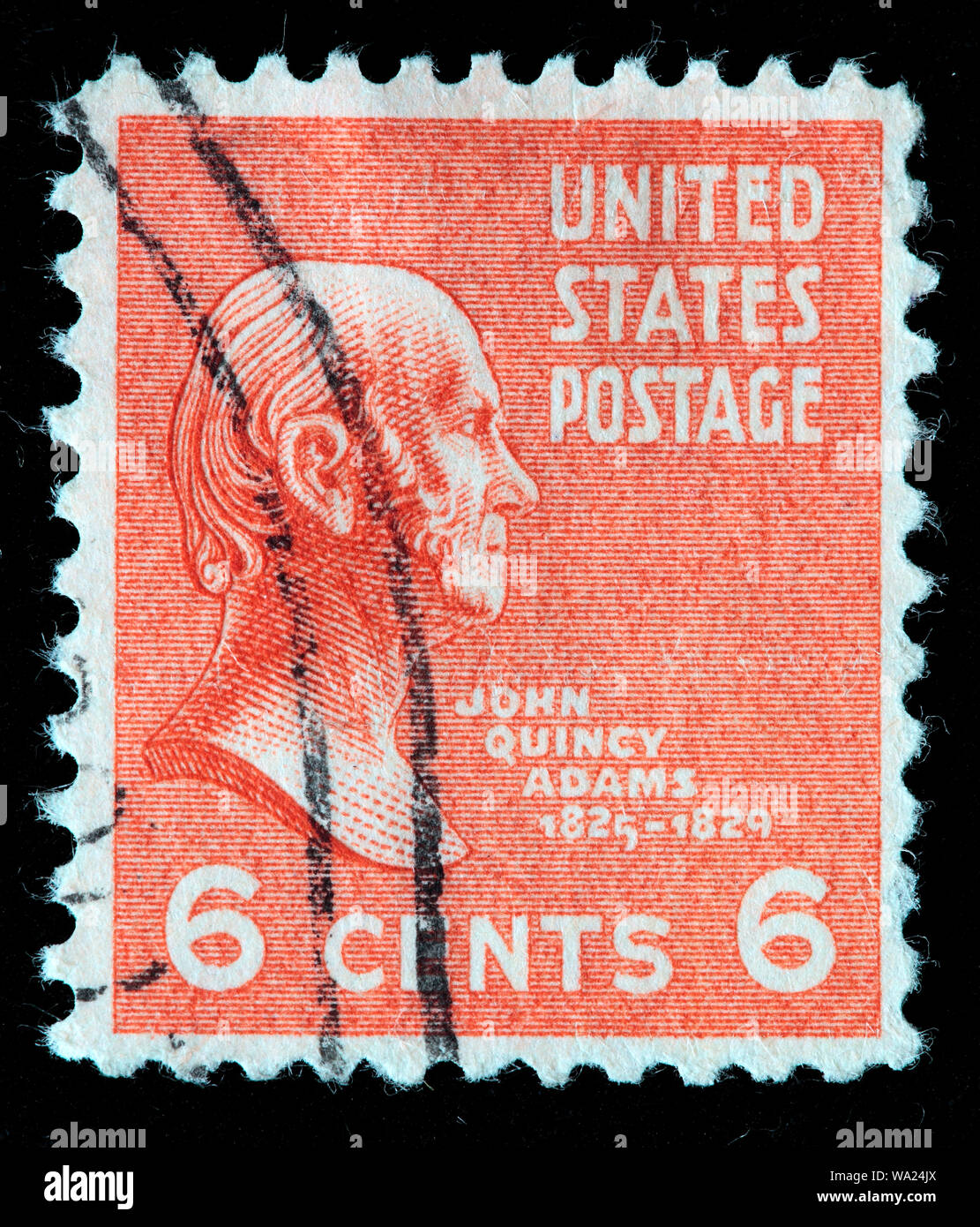 John Quincy Adams 1767 1848 President of USA postage stamp