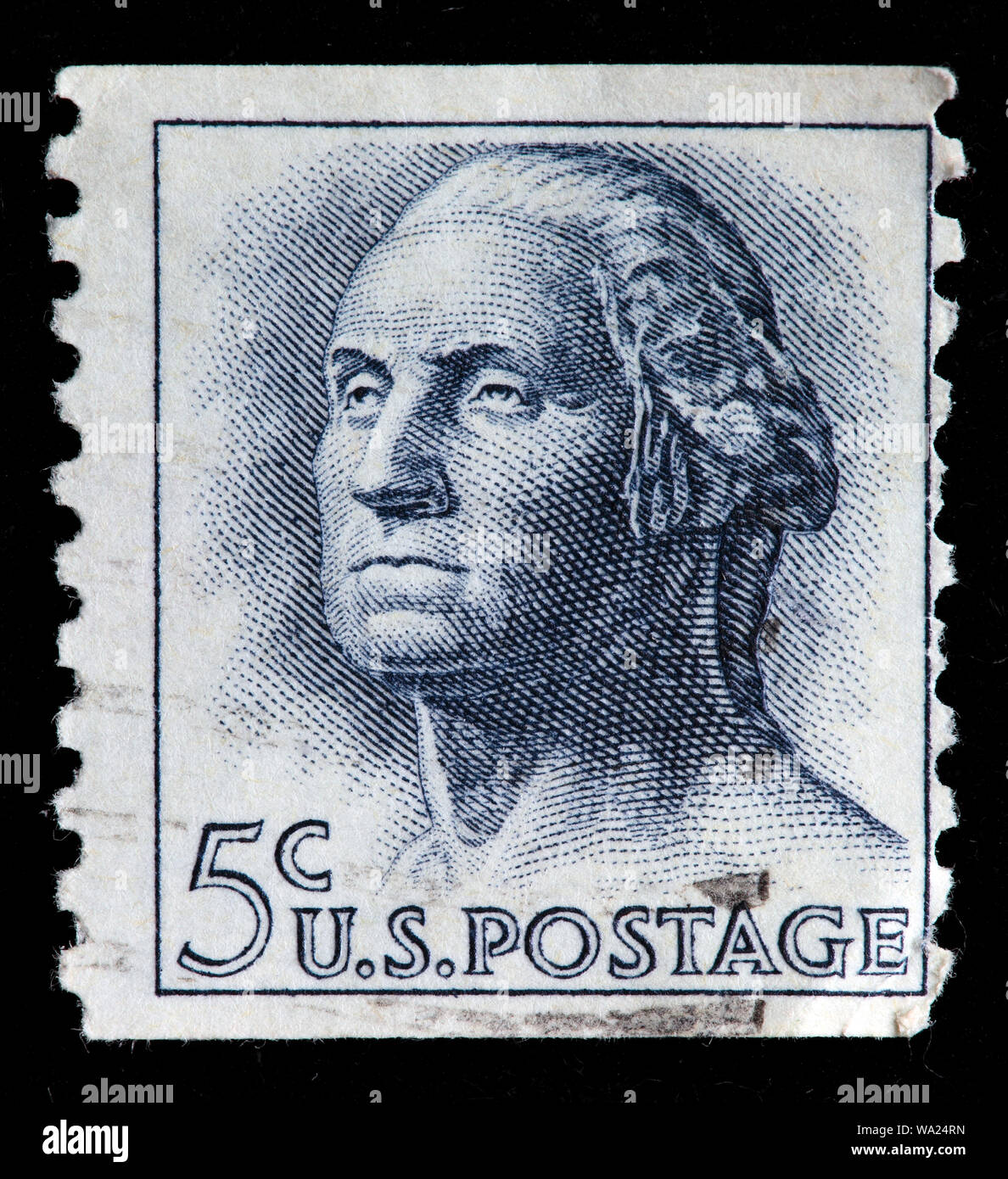 George Washington (1732-1799), first President of USA, postage stamp, USA, 1963 Stock Photo