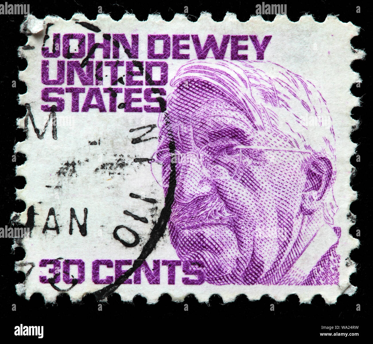 John Dewey (1859-1952), American philosopher, psychologist, educational reformer, postage stamp, USA, 1968 Stock Photo