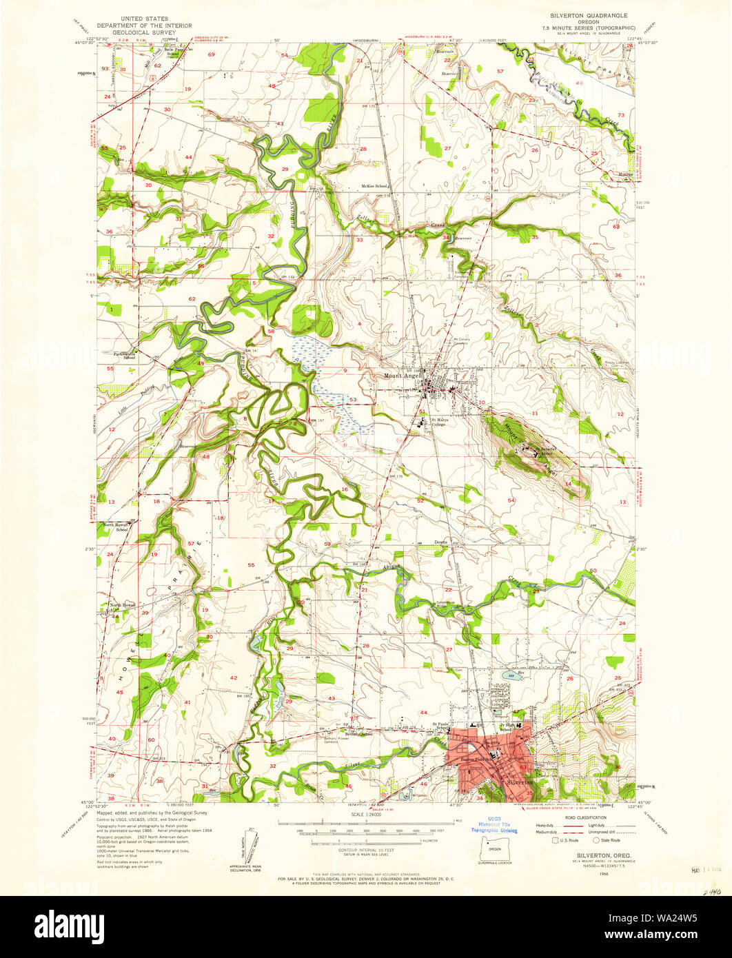 Silverton oregon map hires stock photography and images Alamy