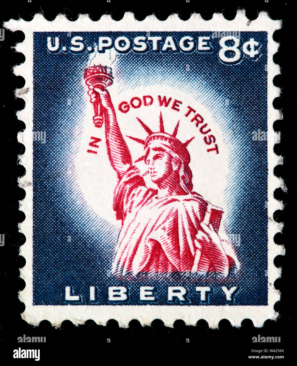 Statue of Liberty, postage stamp, USA, 1954 Stock Photo - Alamy