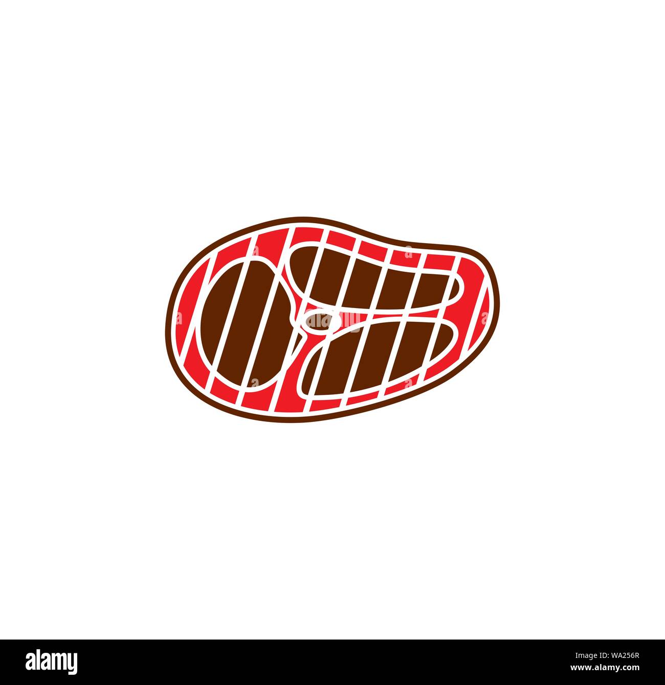 Steak related icons set on background for graphic and web design ...