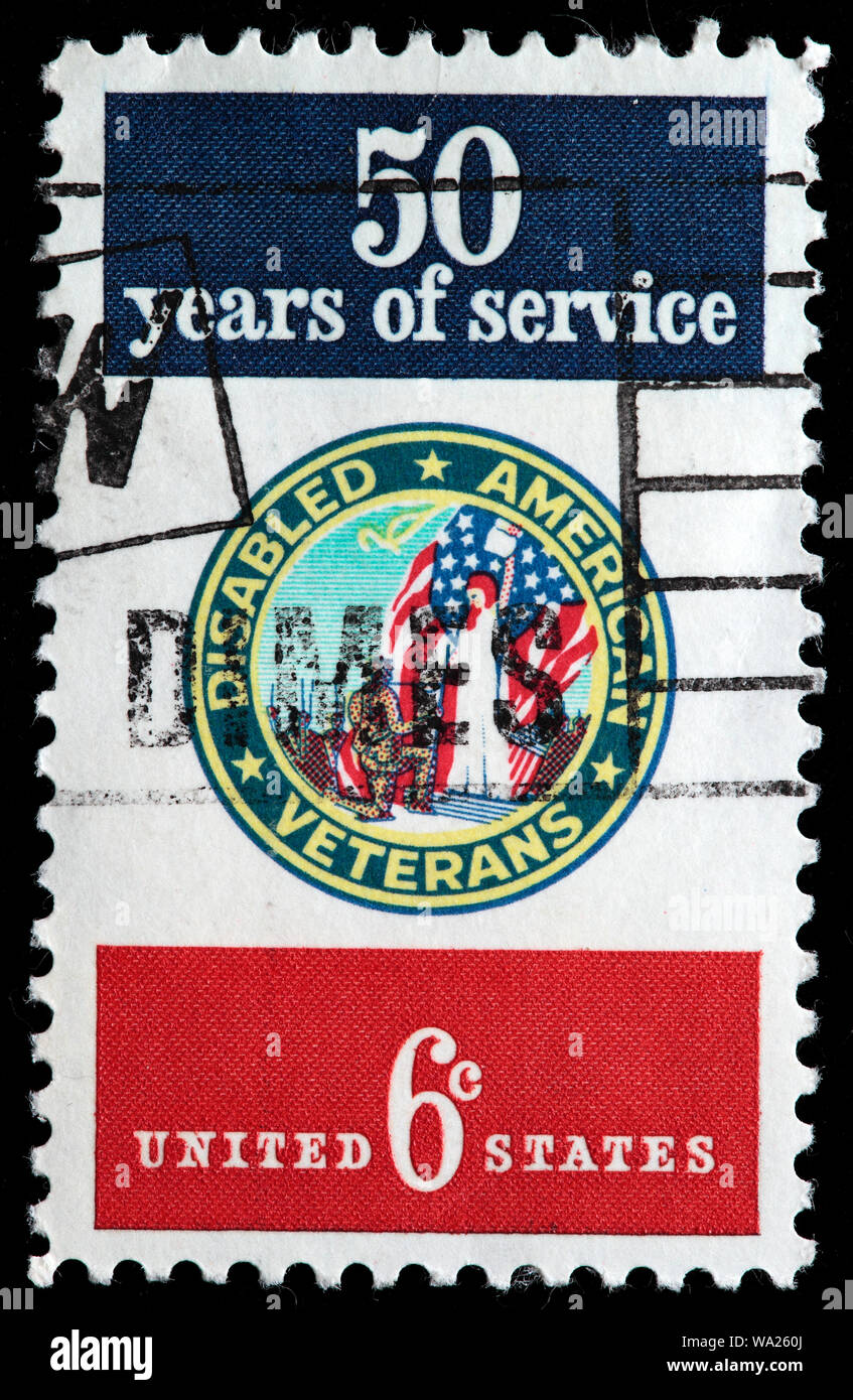 Disabled American Veterans, postage stamp, USA, 1970 Stock Photo Alamy