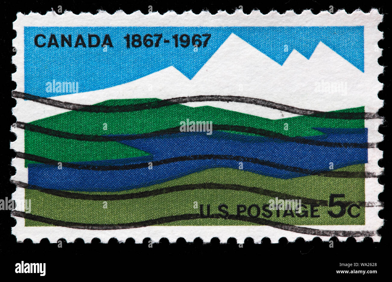 Canada Centenary postage stamp USA 1967 Stock Photo Alamy