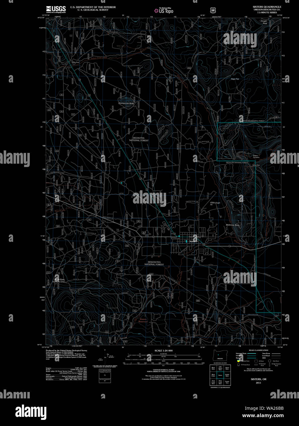 Map of sisters oregon hires stock photography and images Alamy