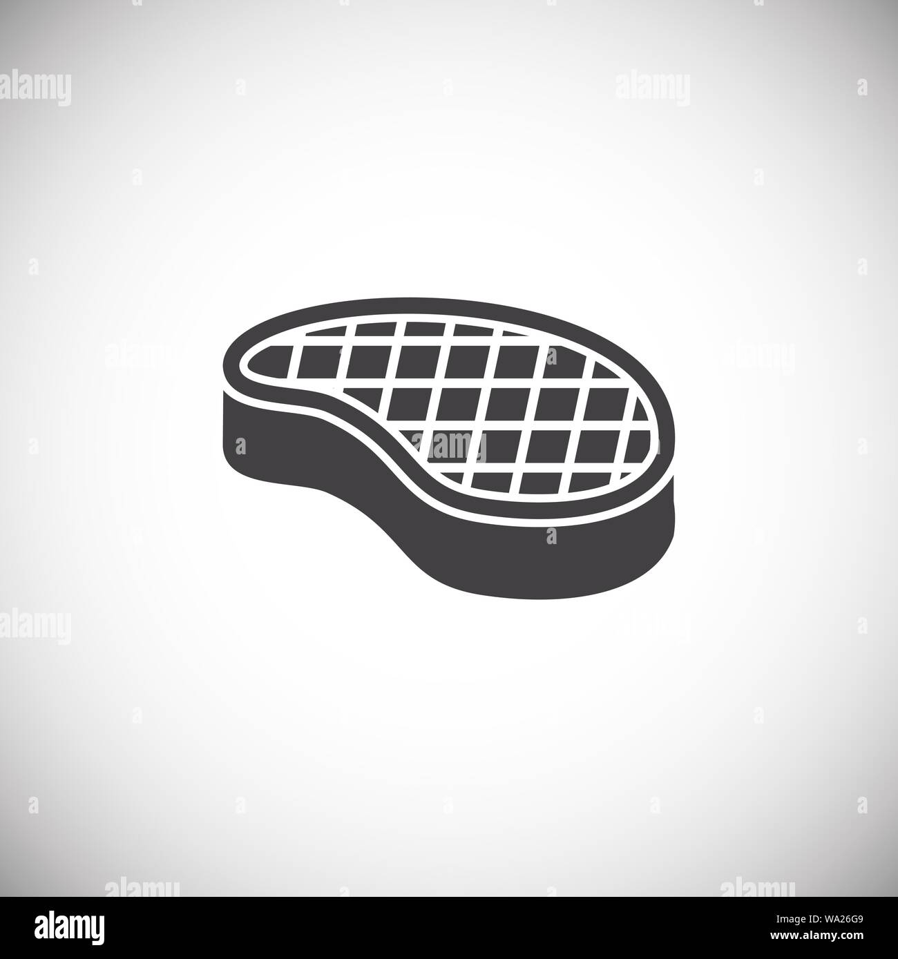 Steak related icons set on background for graphic and web design ...