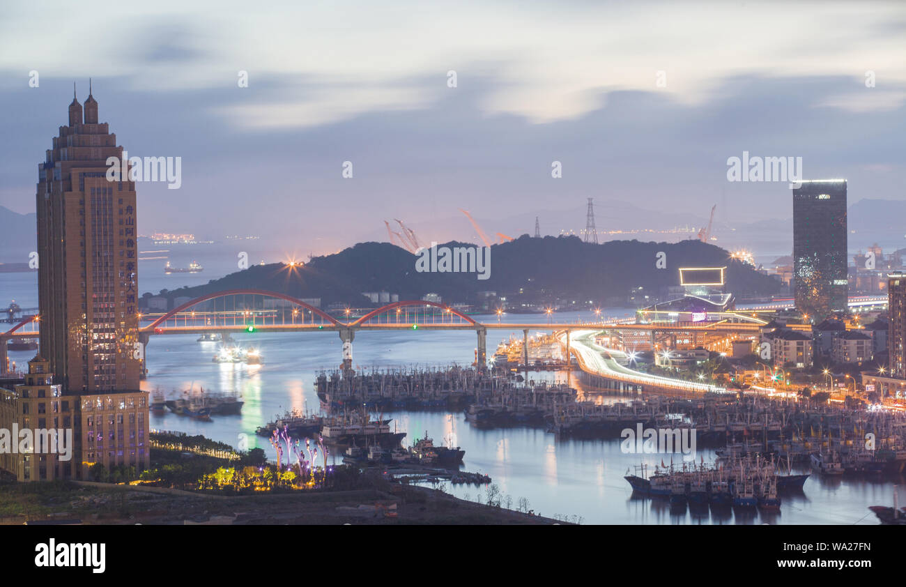 Zhoushan putuo district city scenery Stock Photo Alamy