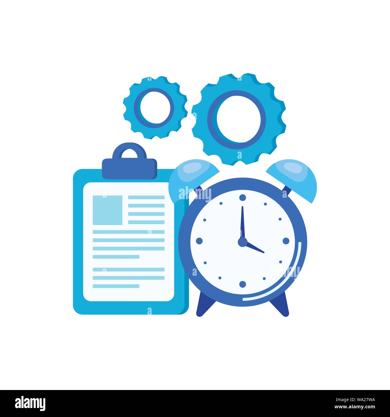 alarm clock with checklist icon Stock Vector Image & Art - Alamy