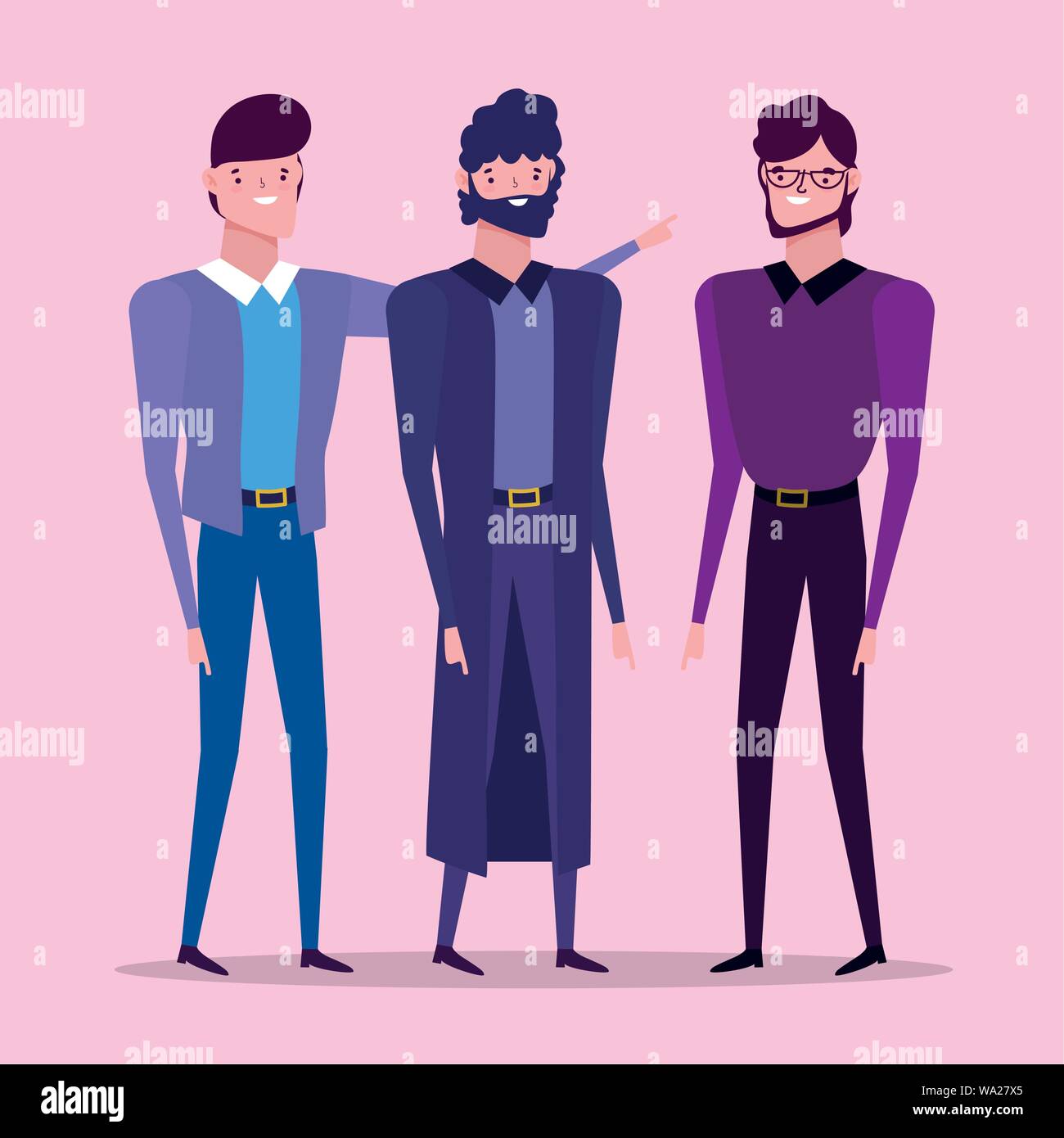Man Group Vector group men partnership character business vector illustration Stock ...