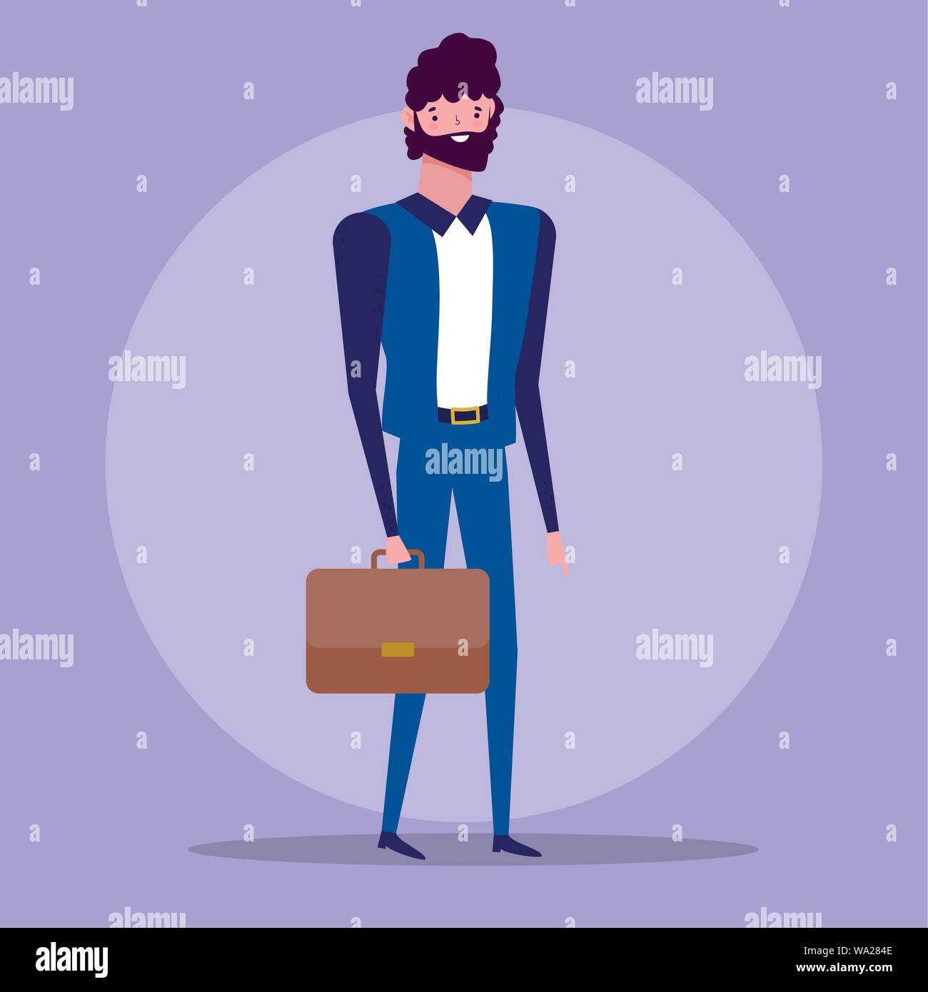 businessman with briefcase character business vector illustration Stock ...