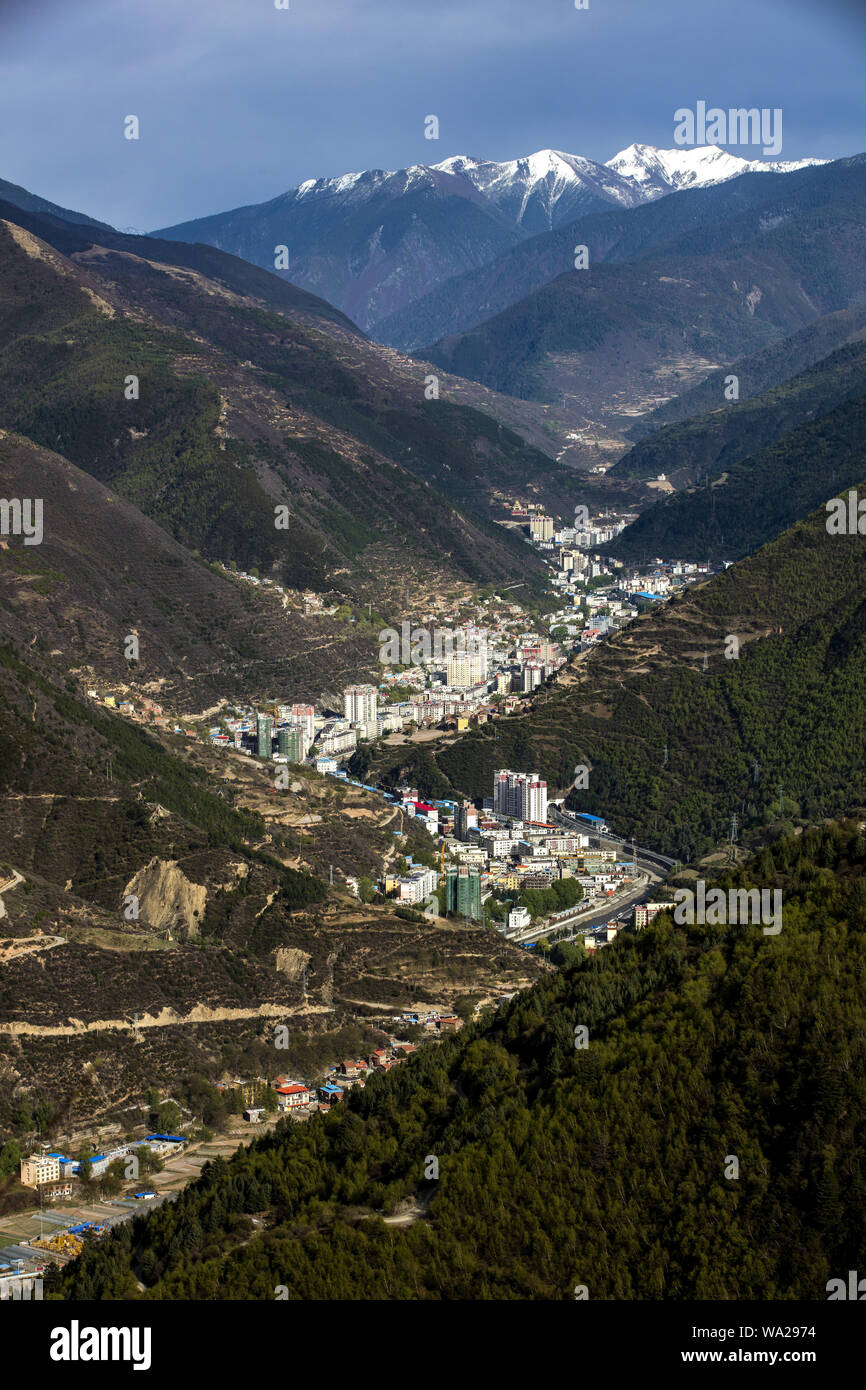 Aba barkam city in sichuan province Stock Photo