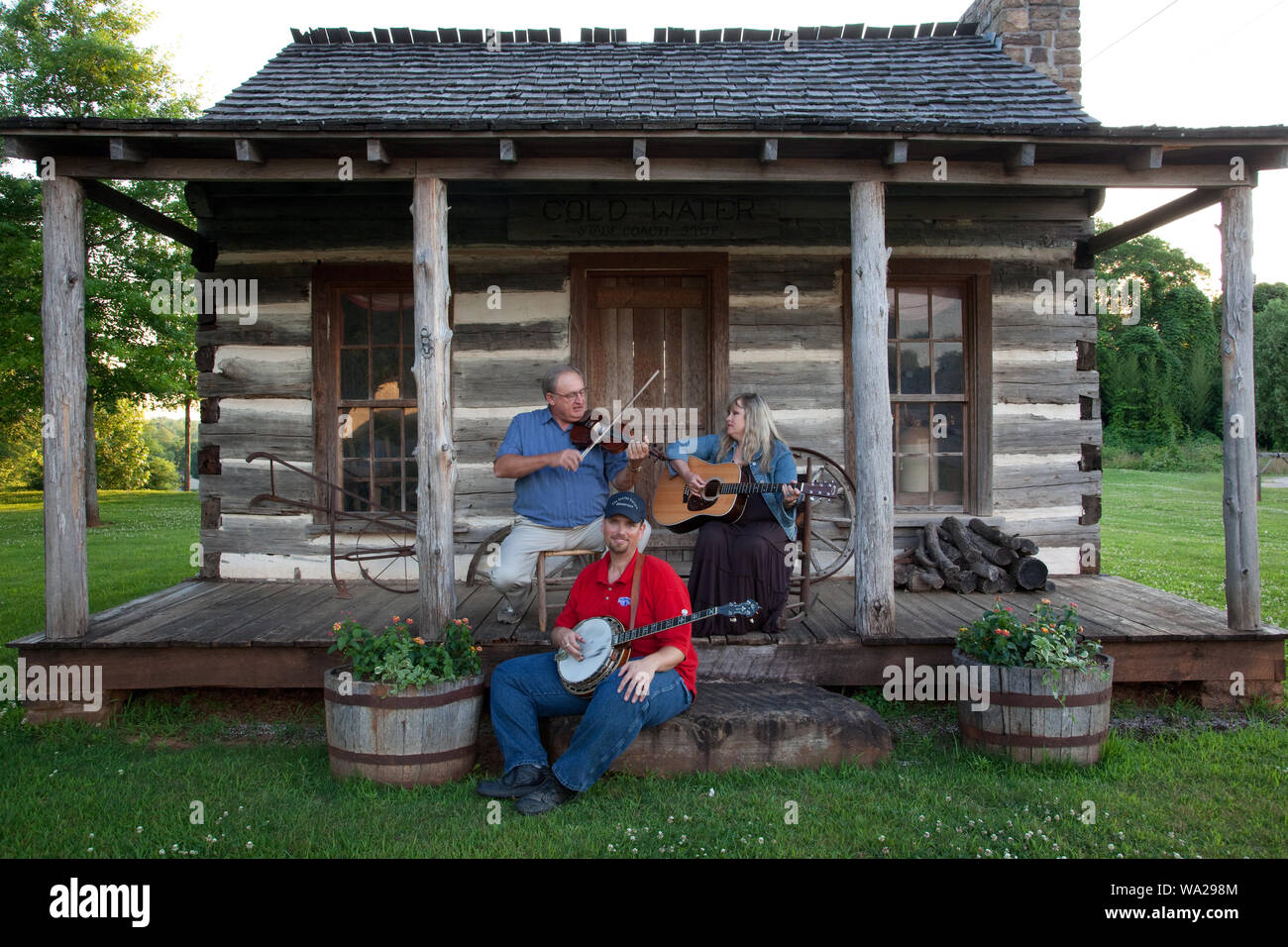 Banjo Player Kevin Harris With The Huntley Sisters Blue Grass