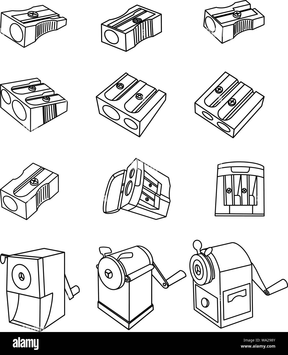 electric pencil sharpener clipart black and white