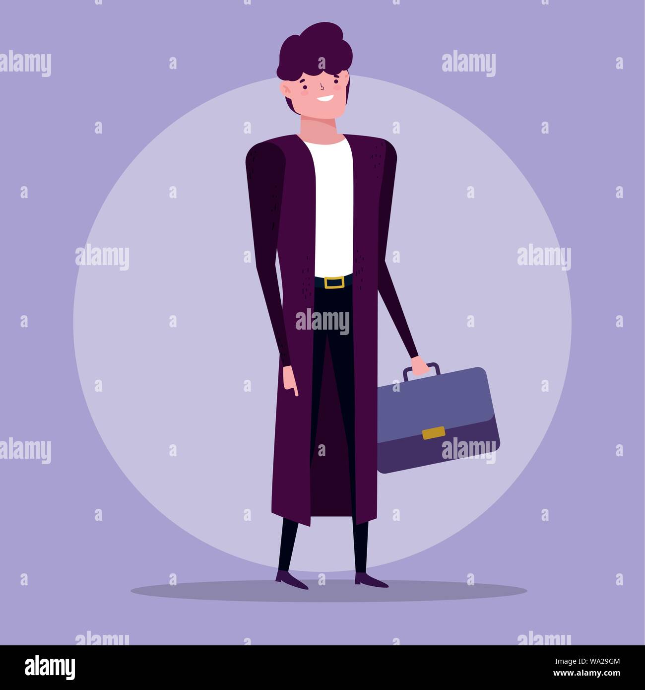 businessman with briefcase character business vector illustration Stock ...