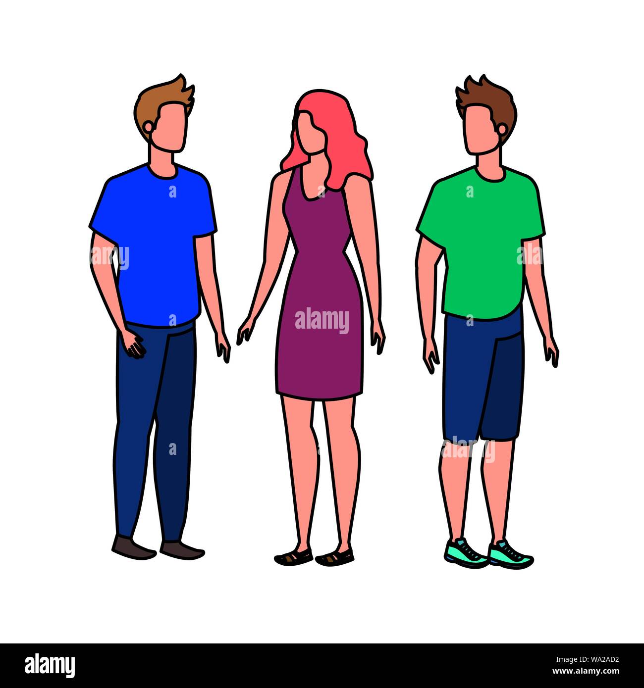 group of people avatars characters Stock Vector Image & Art - Alamy