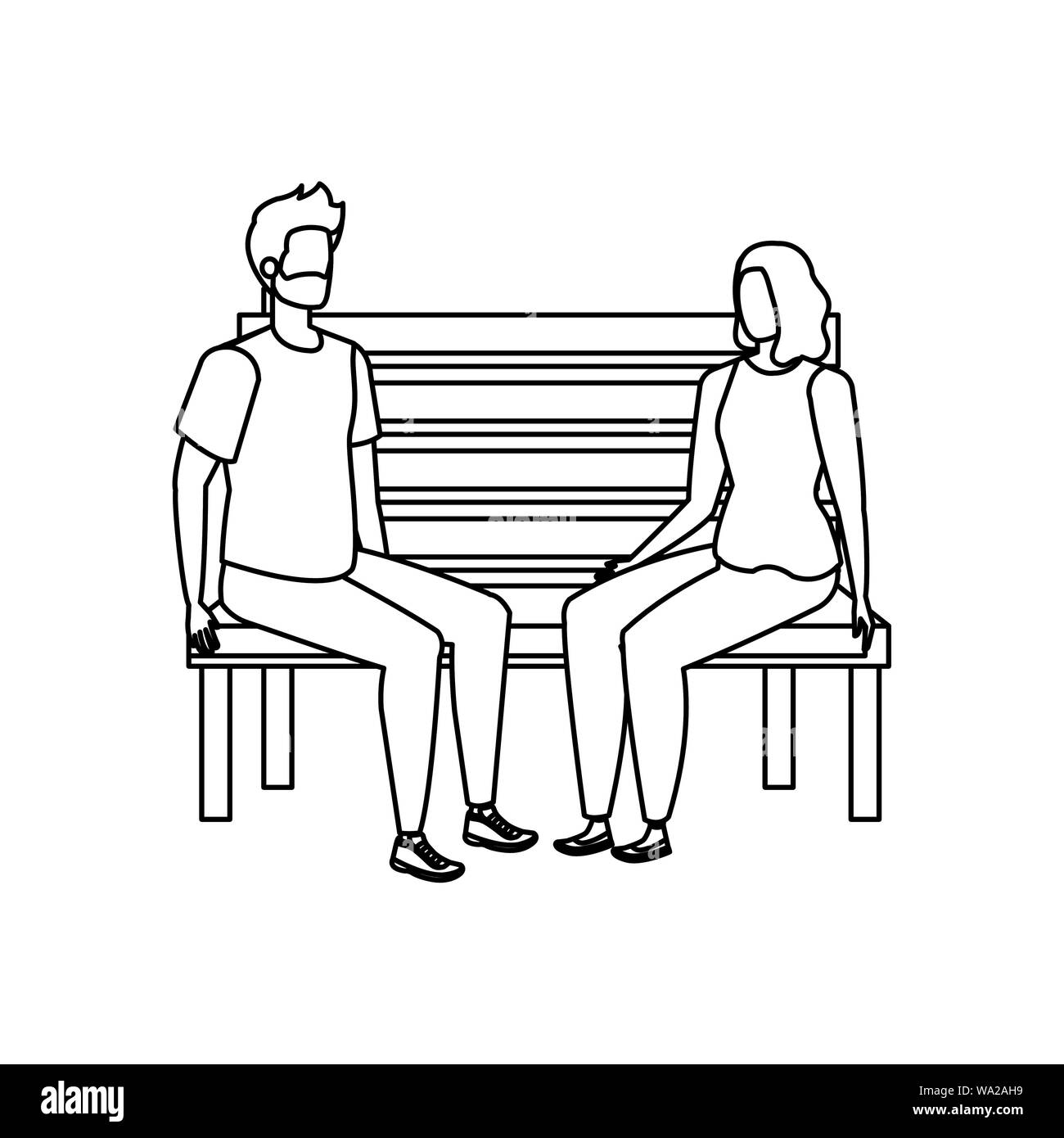 Drawing young loving couple - simple and easy 
