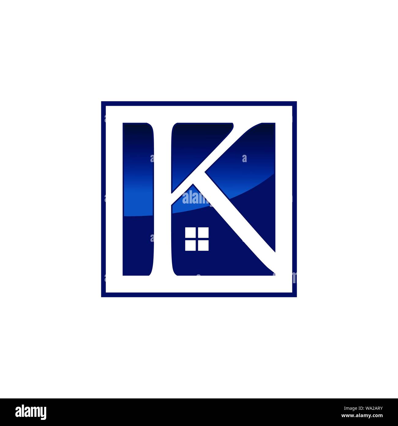 Letter K Abstract realty logo - Vector logo concept illustration. Abstract shape logo. Vector logo template. Design     element. Realty logo design Stock Vector