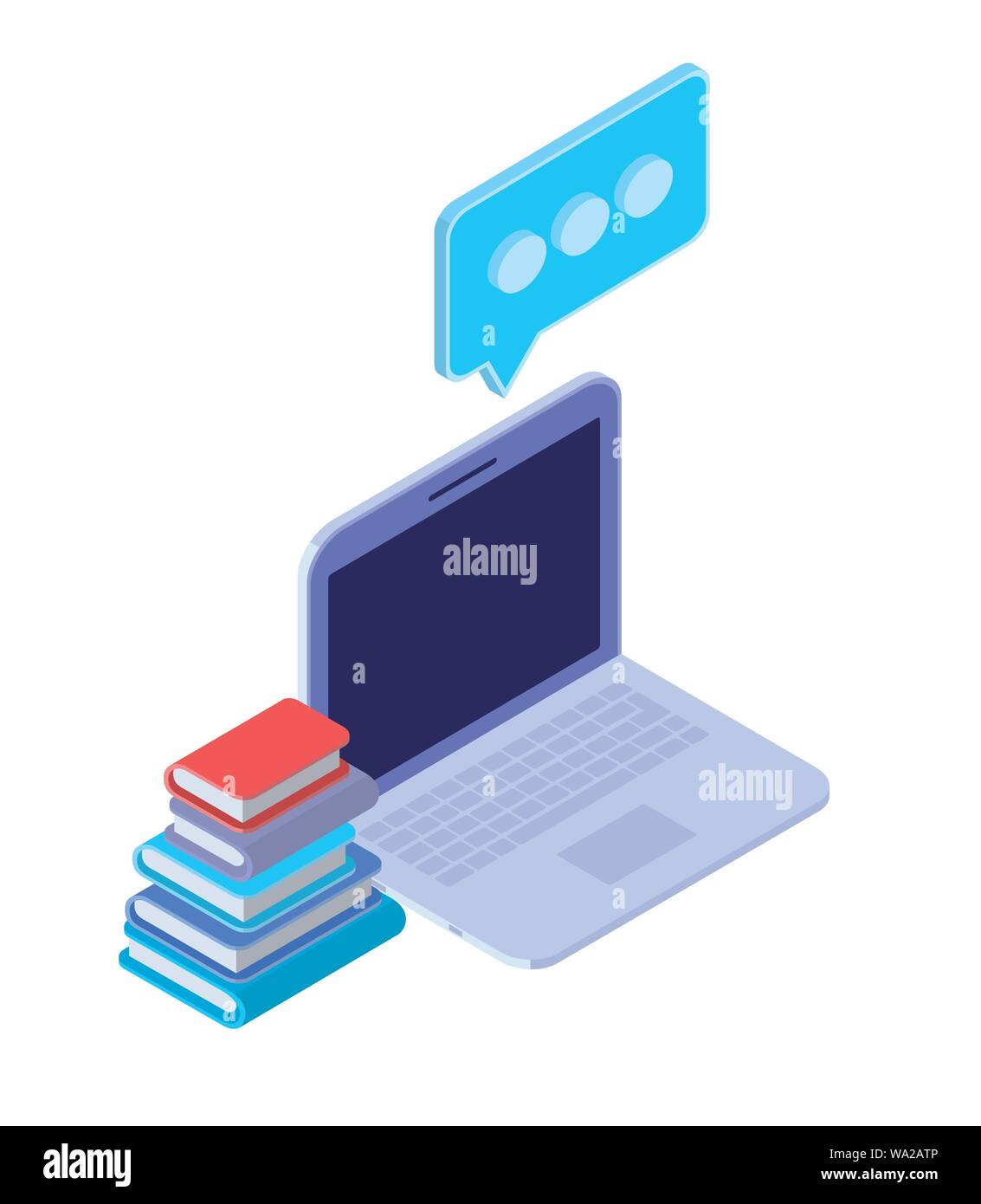 set of icons with laptop on white background Stock Vector Image & Art ...