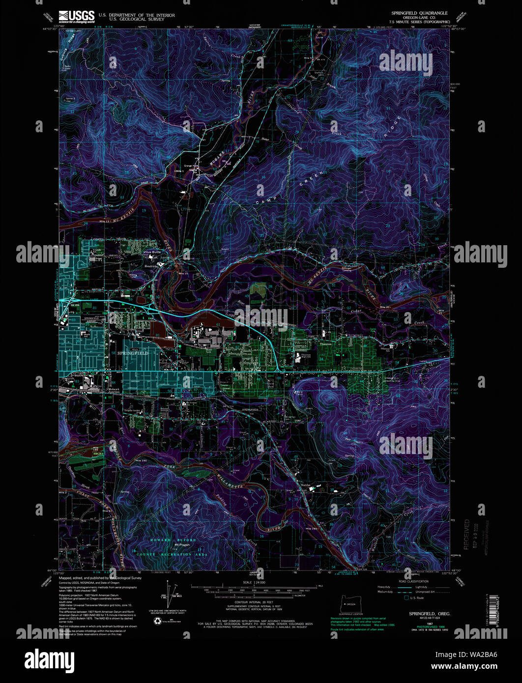 Map Of Springfield Oregon High Resolution Stock Photography and Images ...