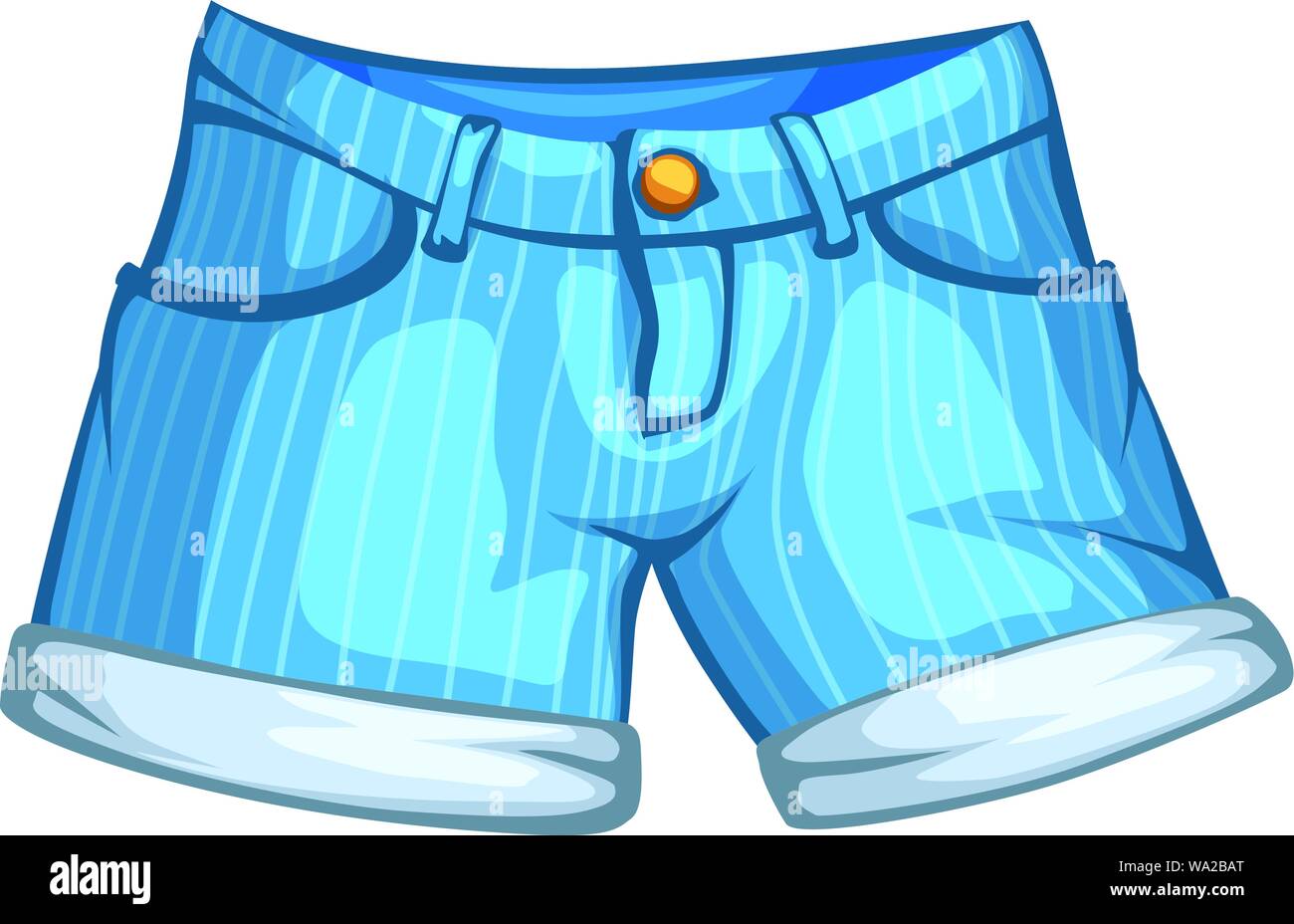 cartoon denim shorts on white Stock Vector Image & Art - Alamy