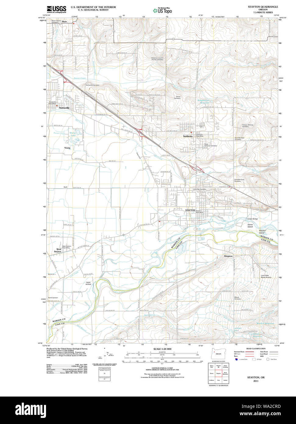 Stayton oregon map hires stock photography and images Alamy