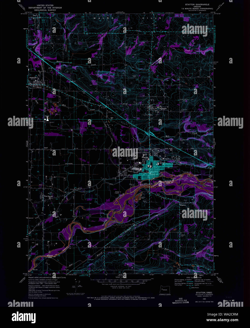 Stayton map hires stock photography and images Alamy