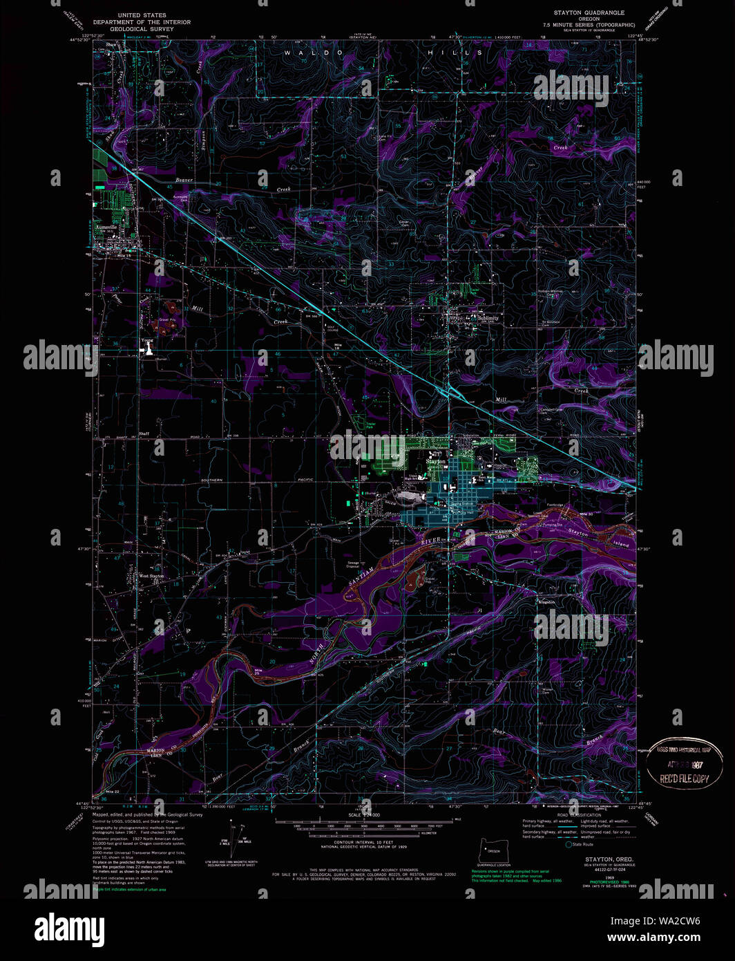 Map of stayton hires stock photography and images Alamy