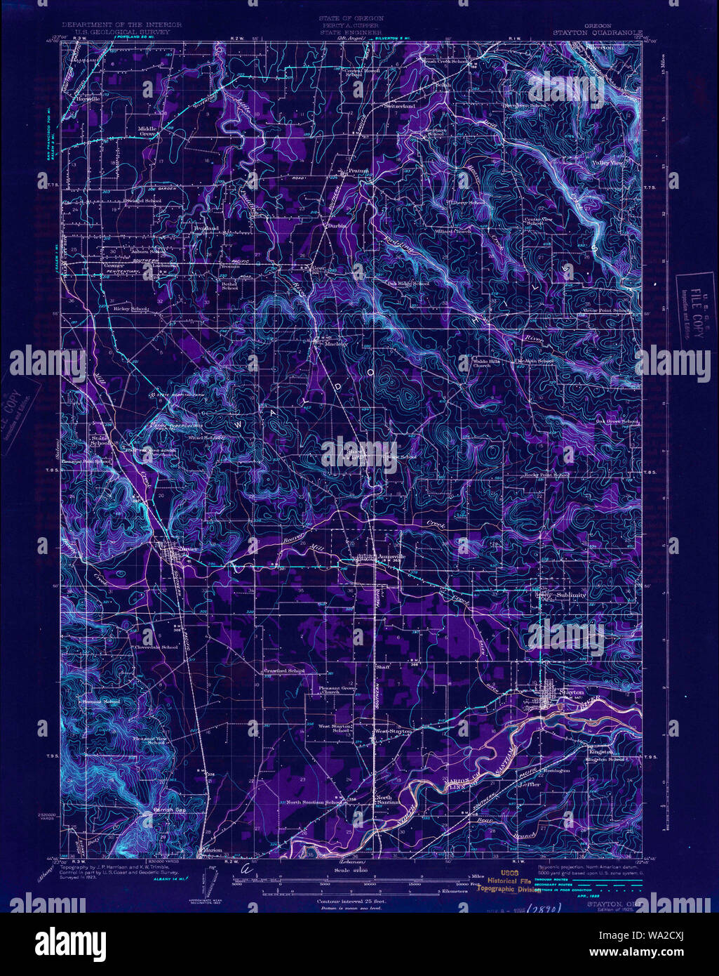 Map of stayton hires stock photography and images Alamy