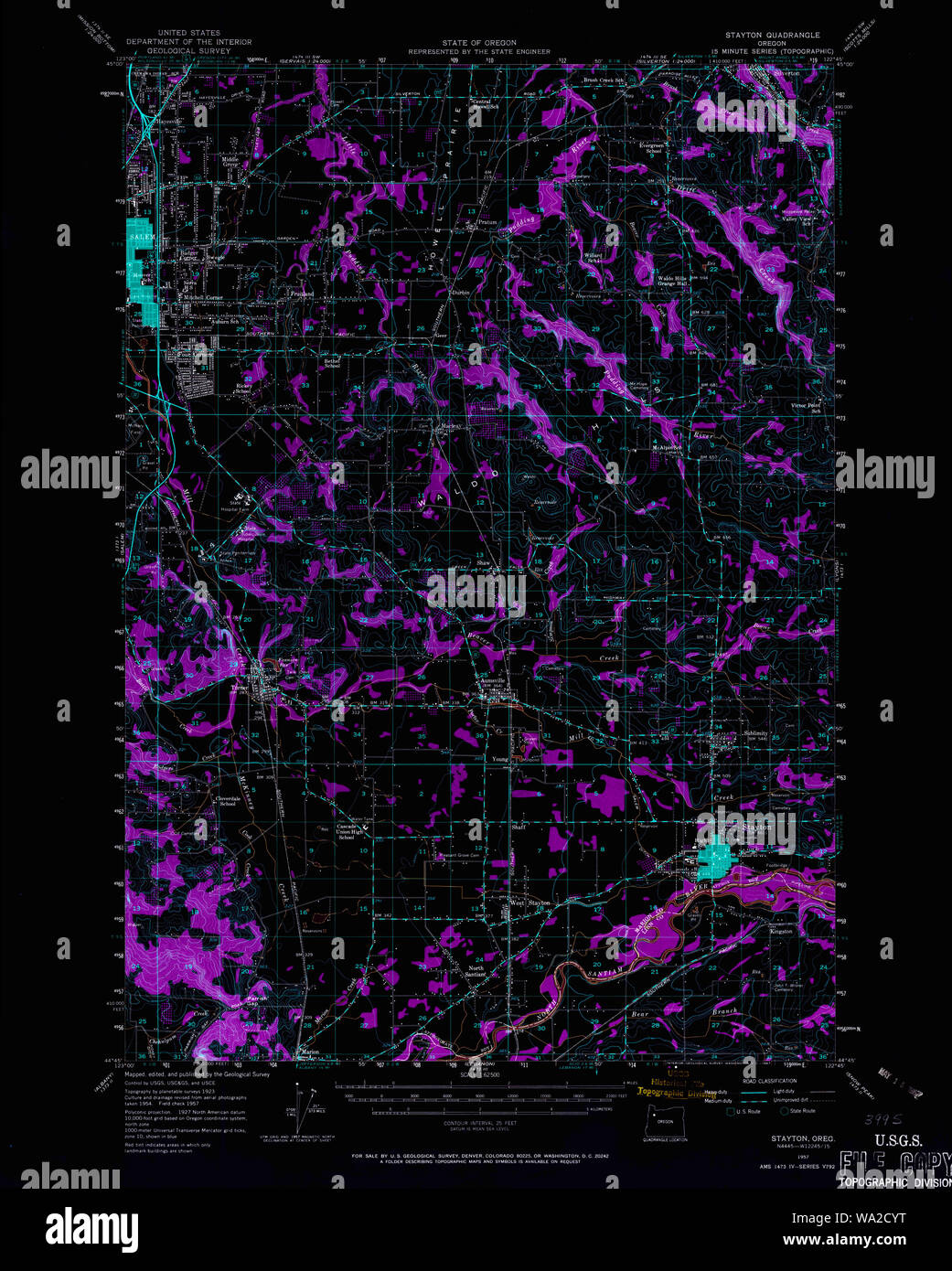 Map of stayton oregon hires stock photography and images Alamy