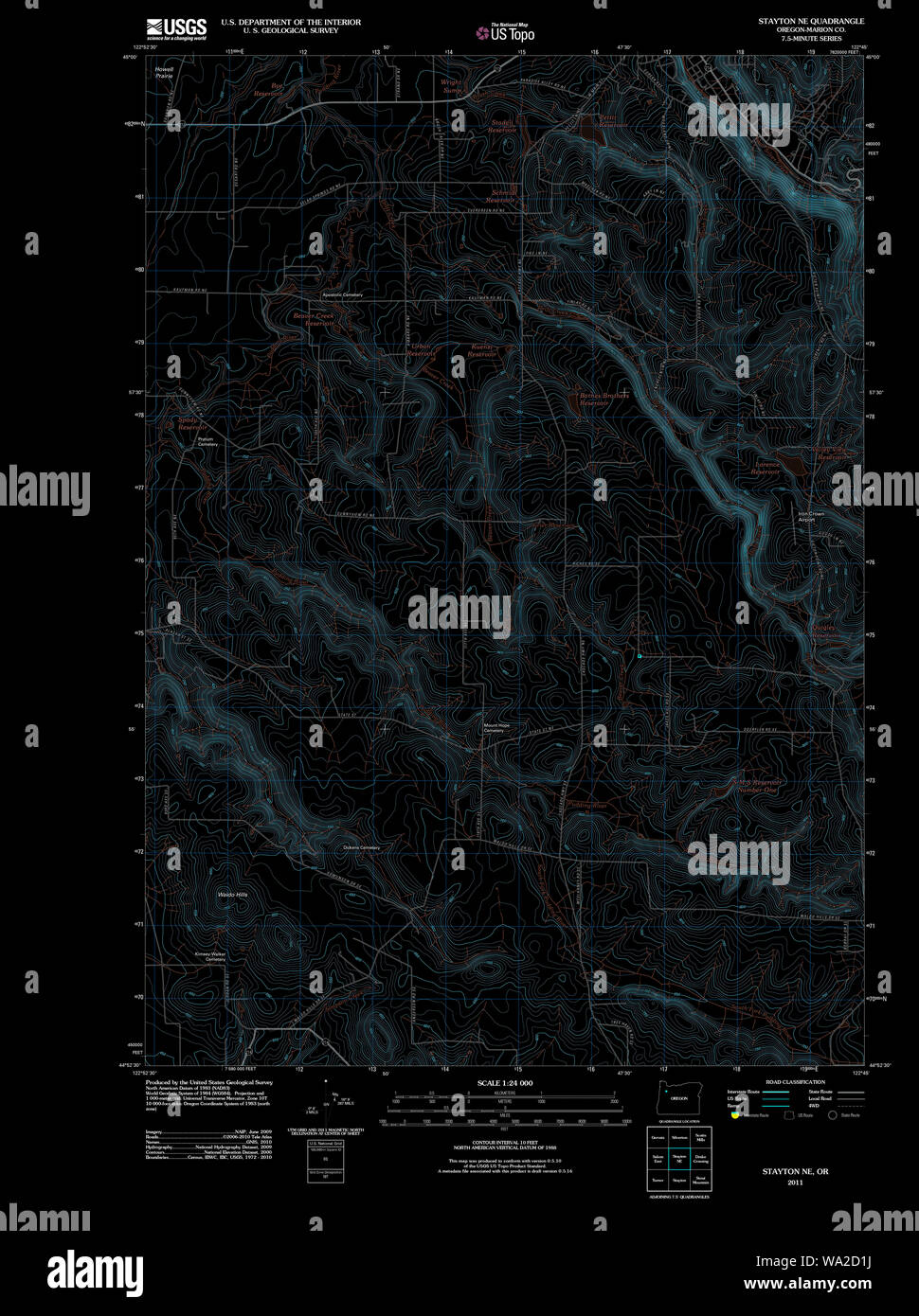 Map of stayton hires stock photography and images Alamy