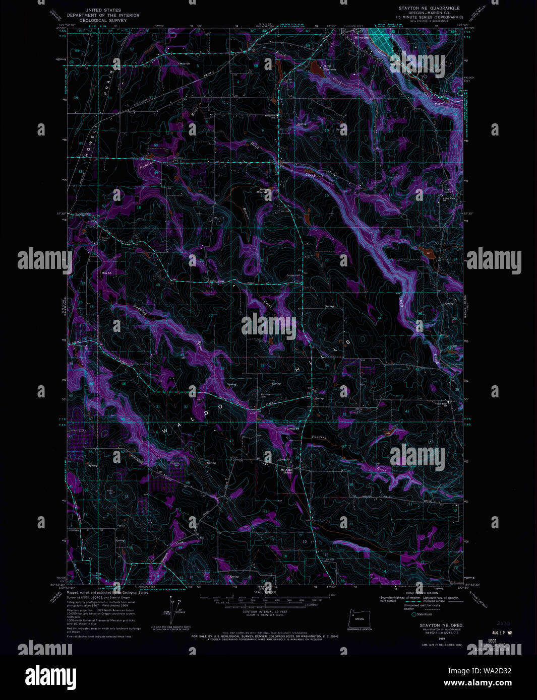 Map of stayton hires stock photography and images Alamy