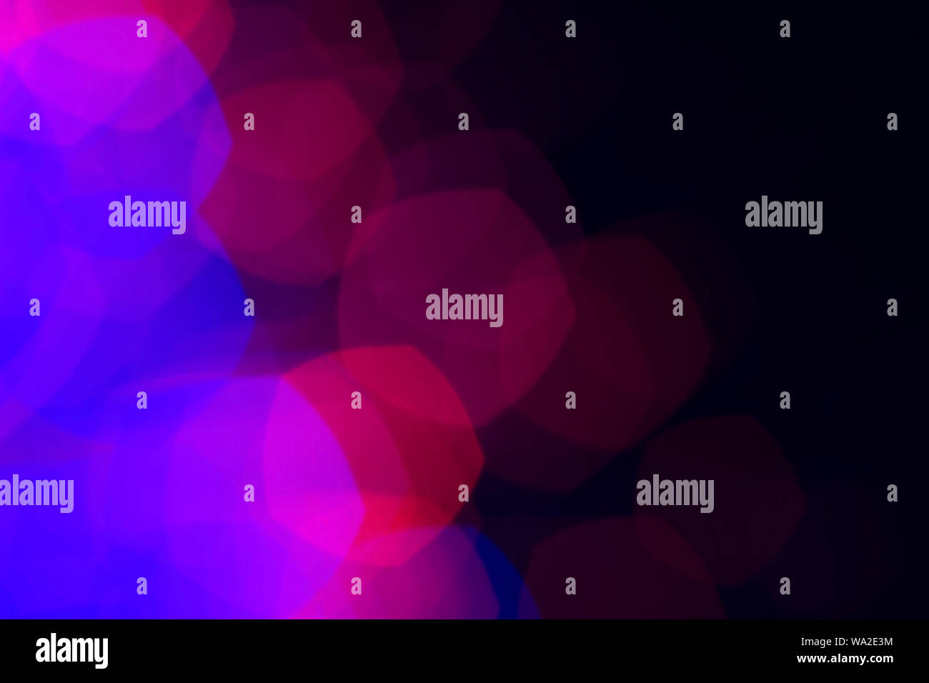 Blue bokeh lights on dark background; abstract background Stock Photo ...