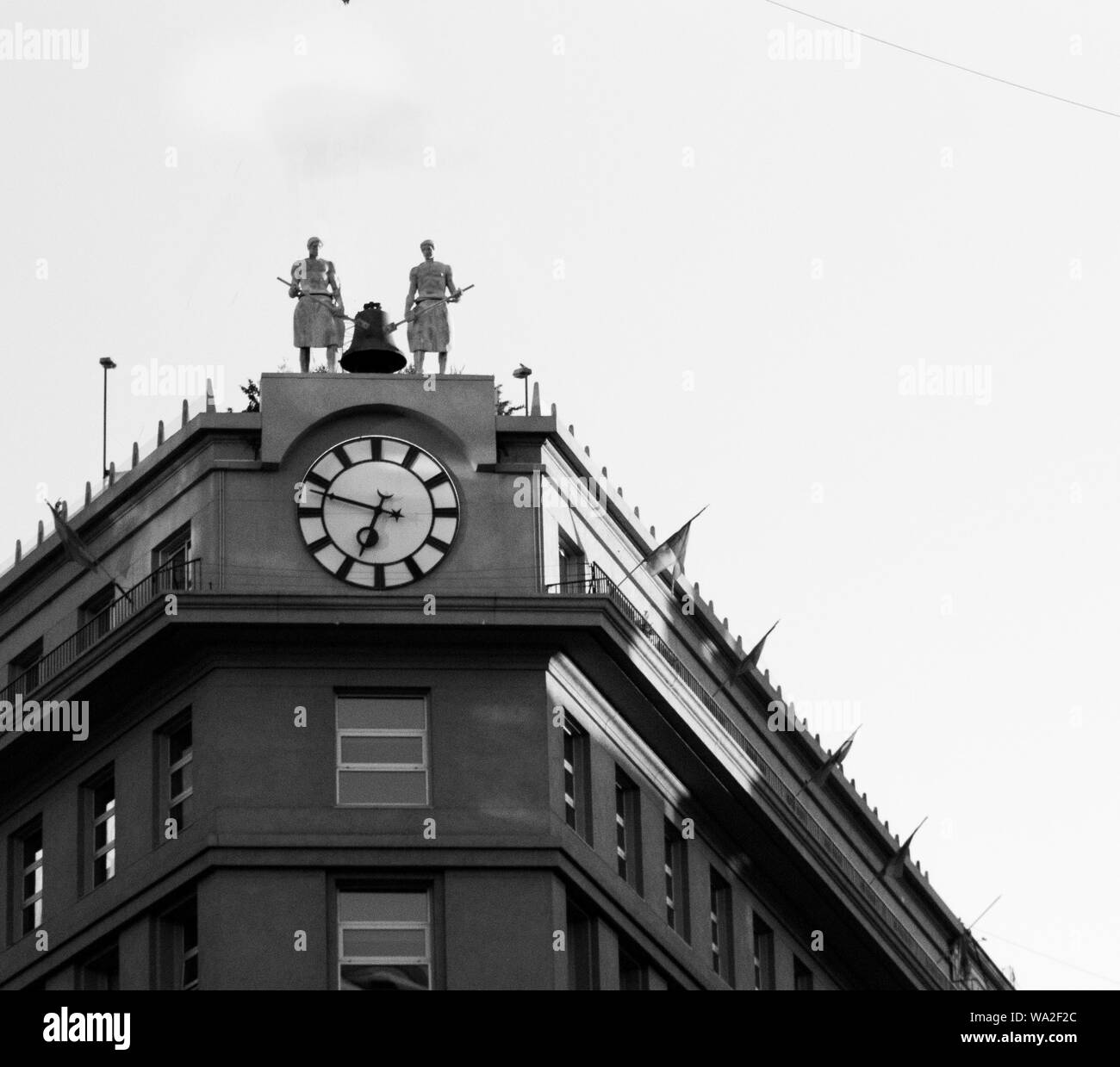 Los Colosos del Siemens, reloj histórico de la Ciudad de Buenos Aires Stock Photo