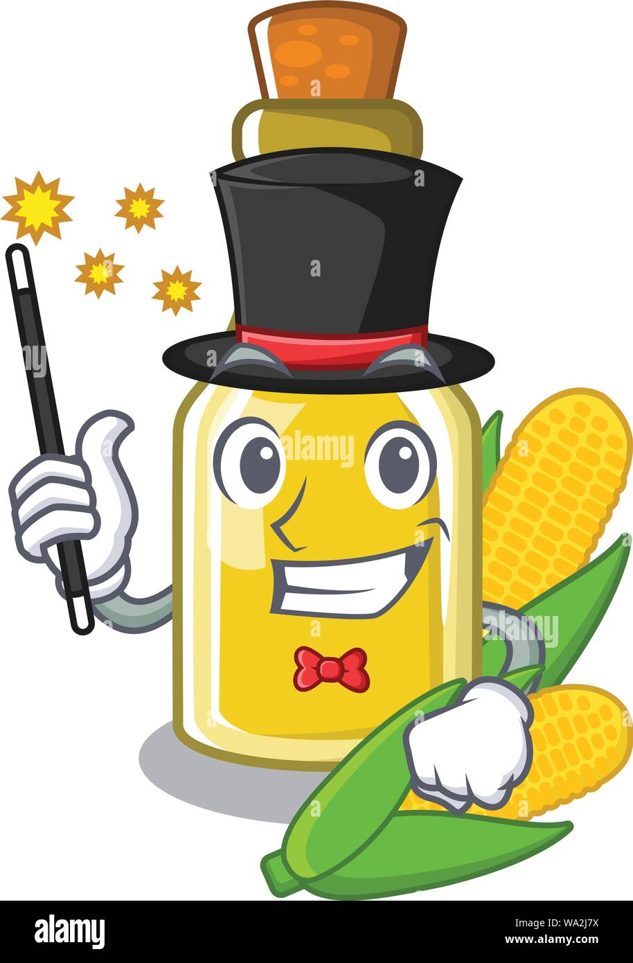 Magician corn oil in the character shape Stock Vector Image & Art - Alamy