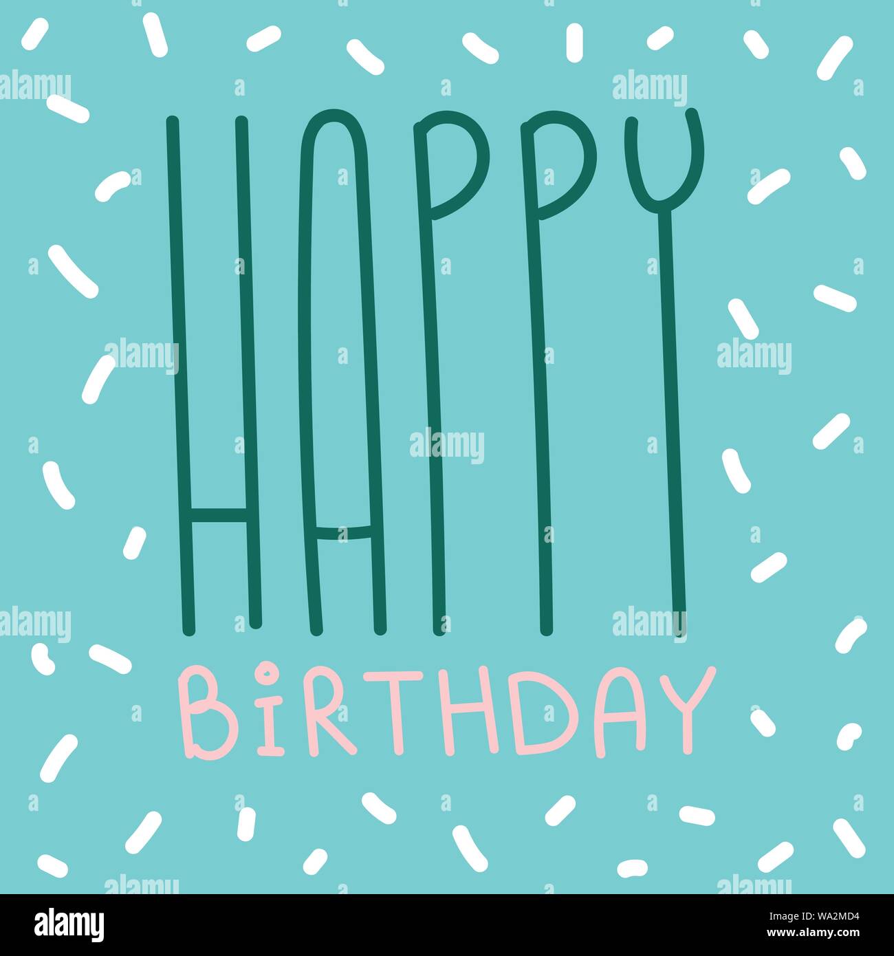 Happy Birthday Greeting Card Birthday Celebration Postcard