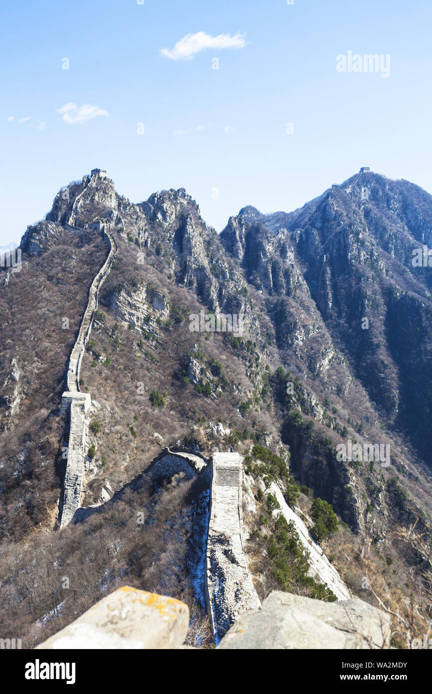 The Great Wall in Beijing arrow buttons Stock Photo - Alamy