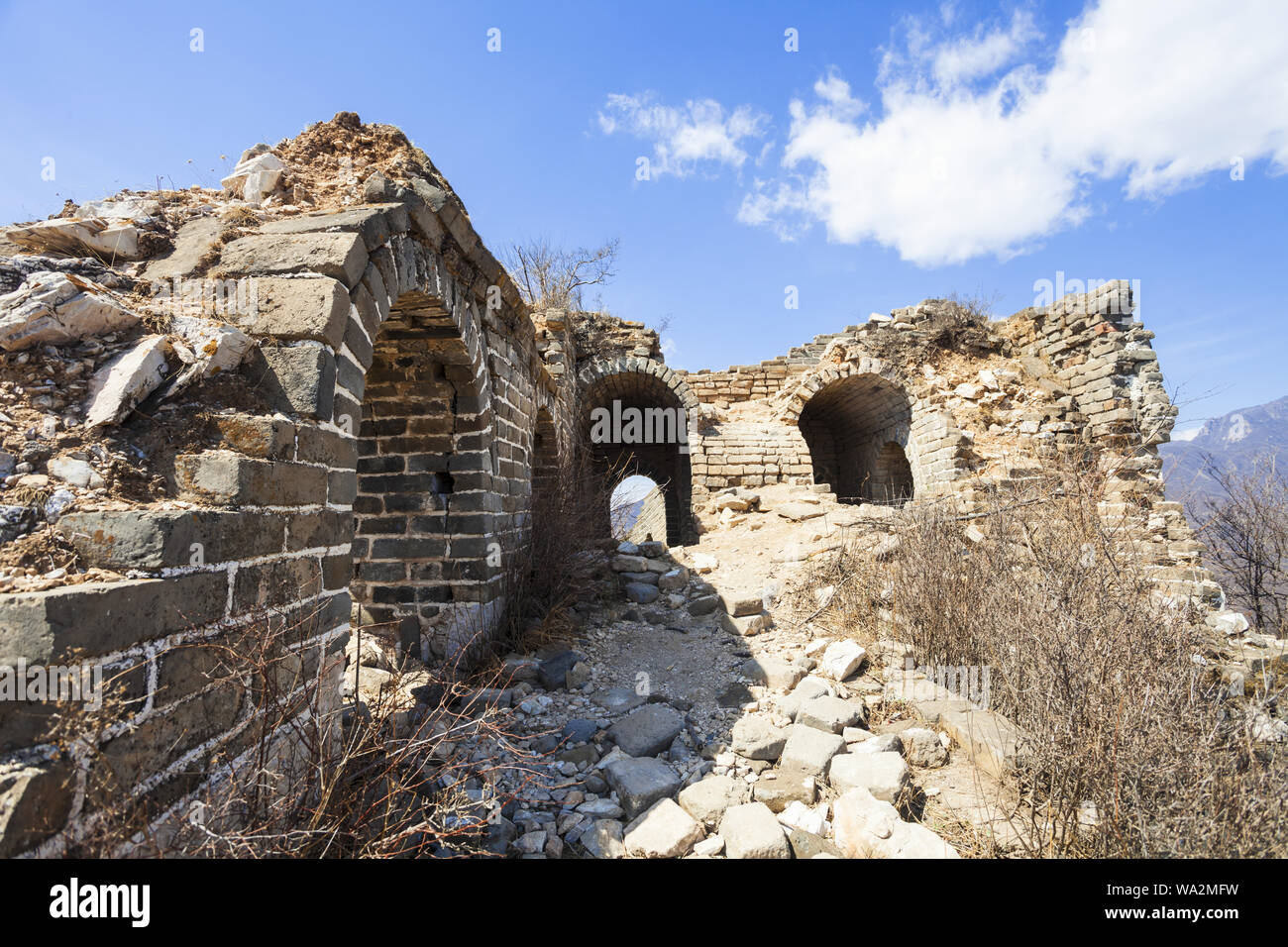 The Great Wall in Beijing arrow buttons Stock Photo - Alamy