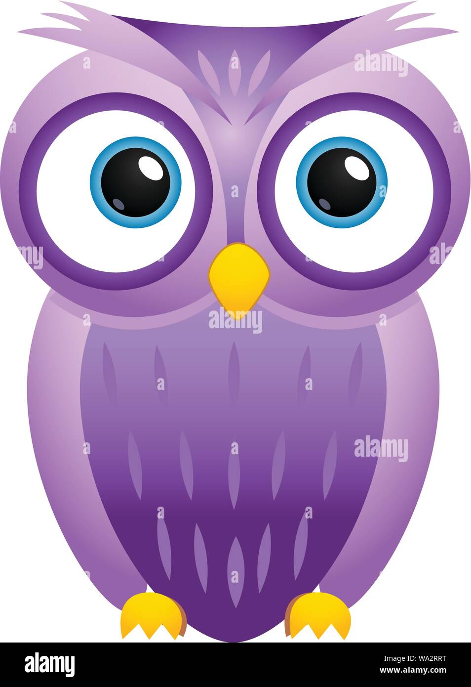 Owl Character Cartoon Design Stock Vector Art Illustration