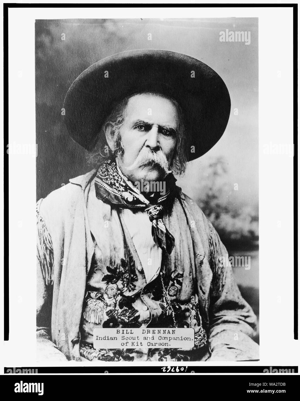 Bill Drennan, Indian scout and companion of Kit Carson / N.H. Rose, San Antonio, Texas, photographer. Stock Photo