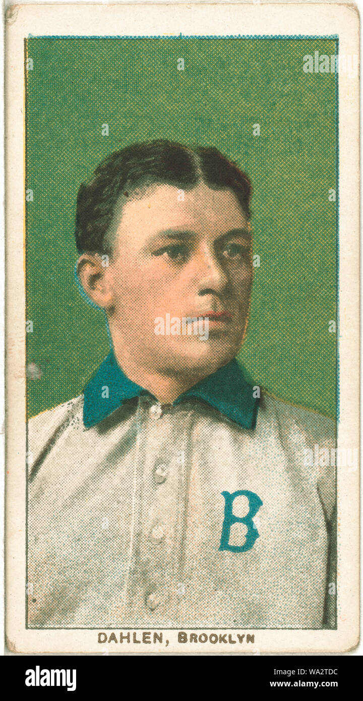 Bill Dahlen, Brooklyn Dodgers, baseball card portrait Stock Photo