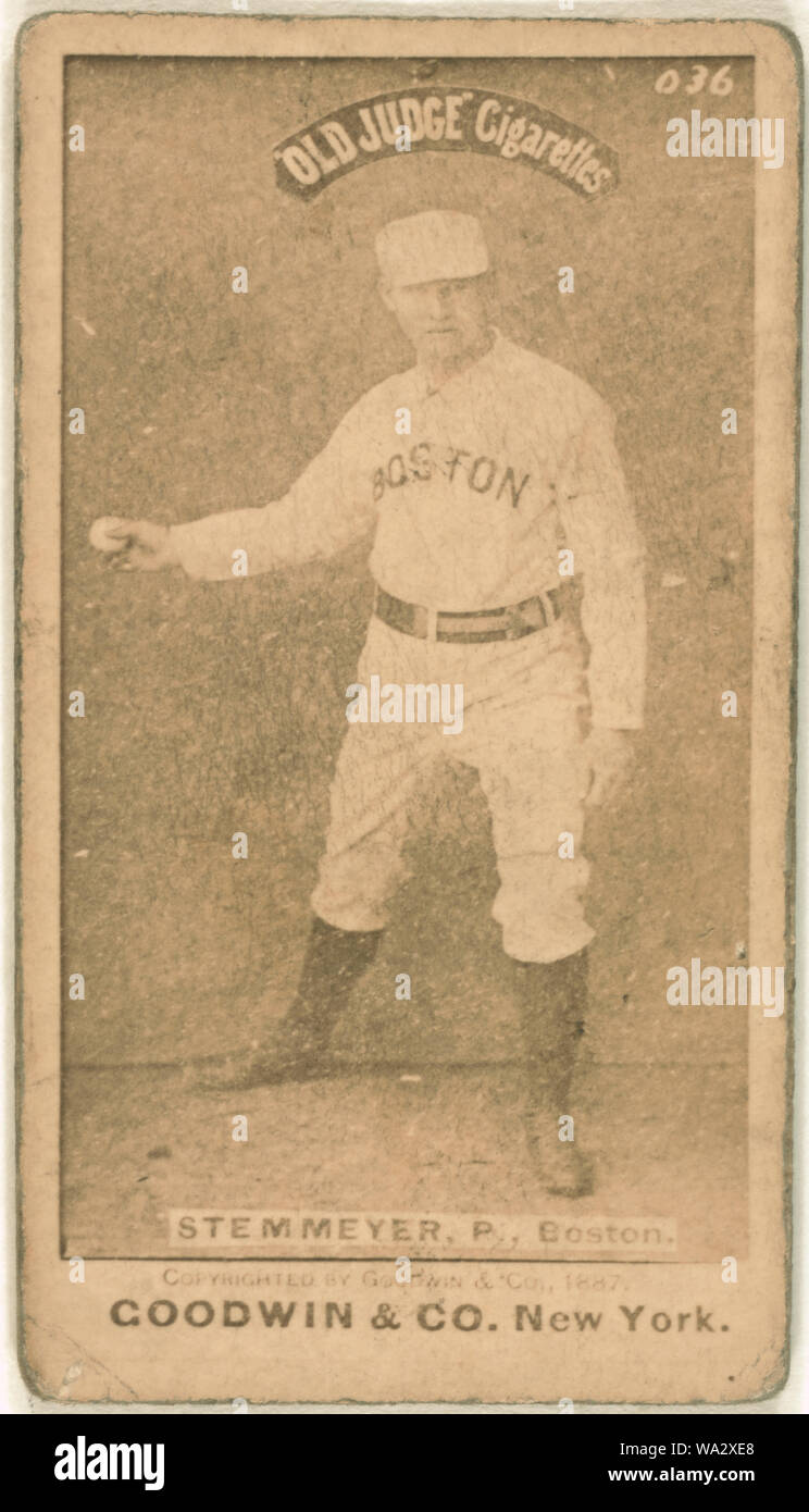 Bill Stemmeyer, Boston Beaneaters, baseball card portrait Stock Photo