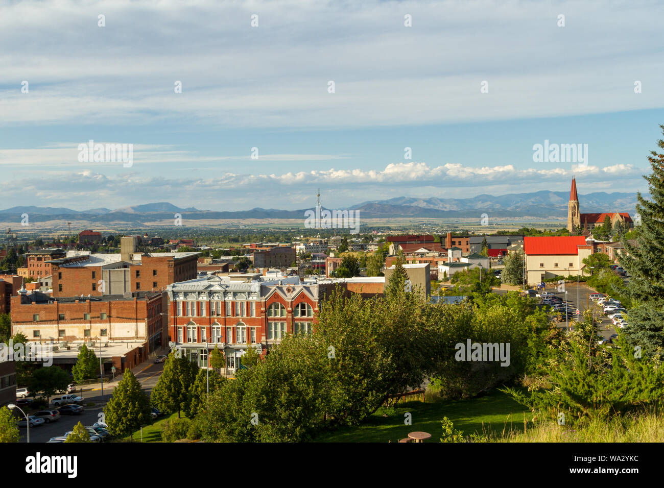 Wide view of downtown Helena, Montana, USA Stock Photo Alamy