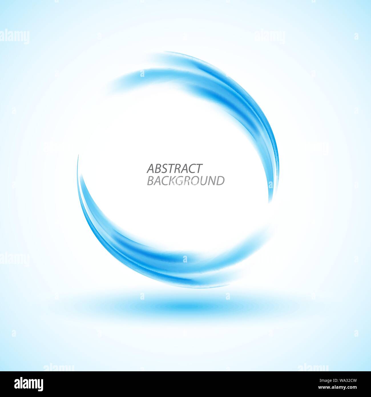 Abstract swirl energy blue circle Stock Vector