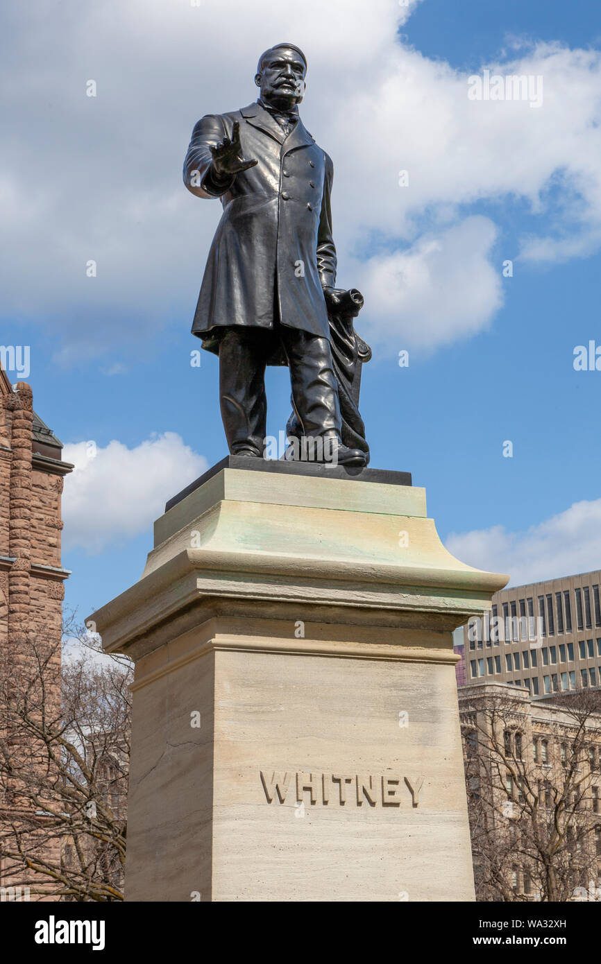 A statue of James Whitney, Toronto Stock Photo